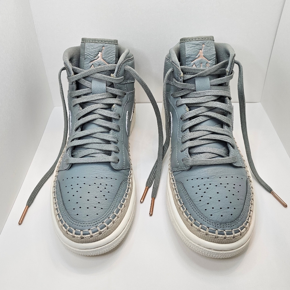 Jordan 1 Retro High Mica Green/ Metallic Red Bronze Sail - US Women's 7.5 Shoes - Picture 2 of 8